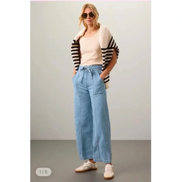 HUDSON Wide Leg Crop Jeans - Picture 2 of 8